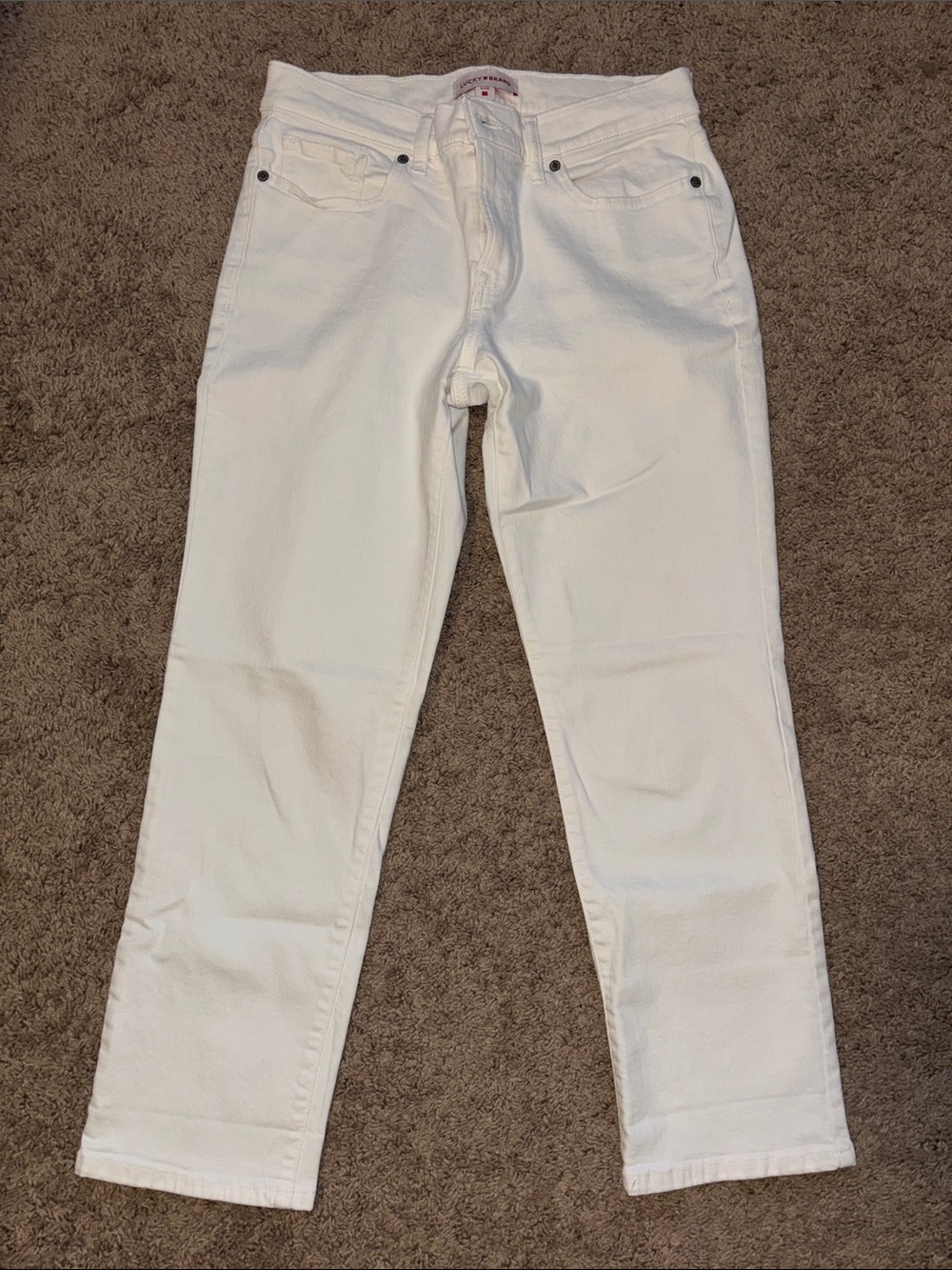 Lucky Brand Women's White Cropped Jeans